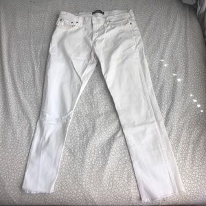 Hollister Slim Straight White Pants Jeans